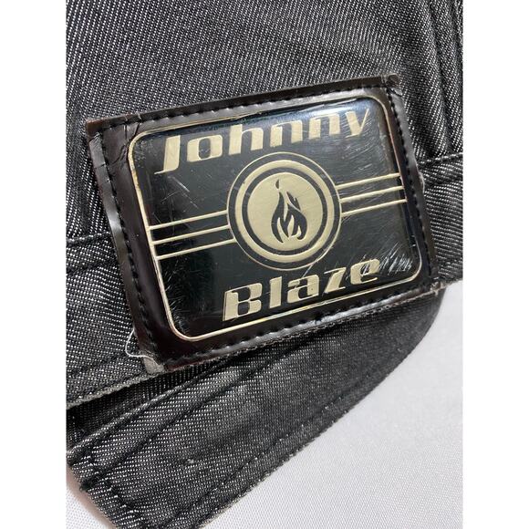 Johnny Blaze Method Man Jean Jacket Flame Skull Black Size XL Vintage Y2K - Picture 10 of 16